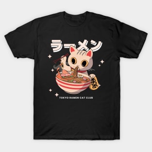 Tokyo Ramen Cat Club Japanese Neko Aesthetic Anime T-Shirt